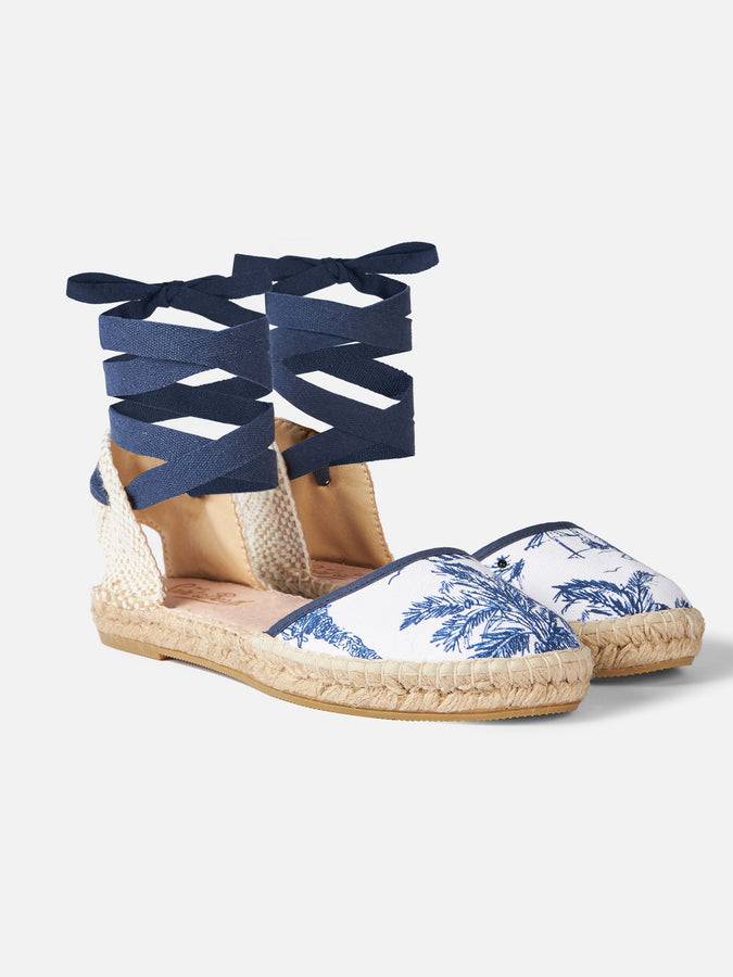 Mc2 Saint Barth Espadrillas piatte con stampa toile de jouy Vendita calda