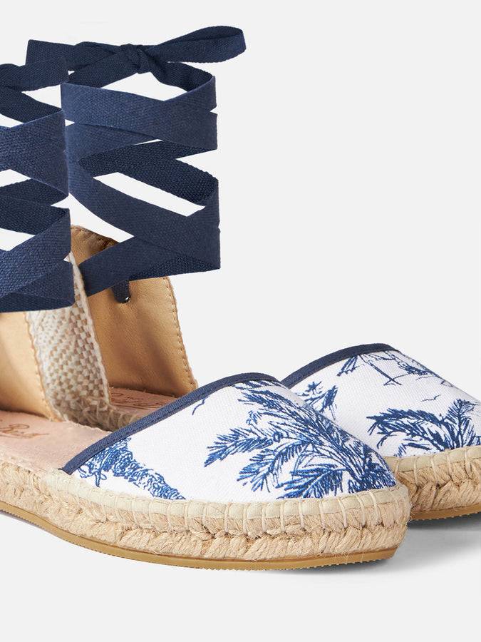 Mc2 Saint Barth Espadrillas piatte con stampa toile de jouy Vendita calda