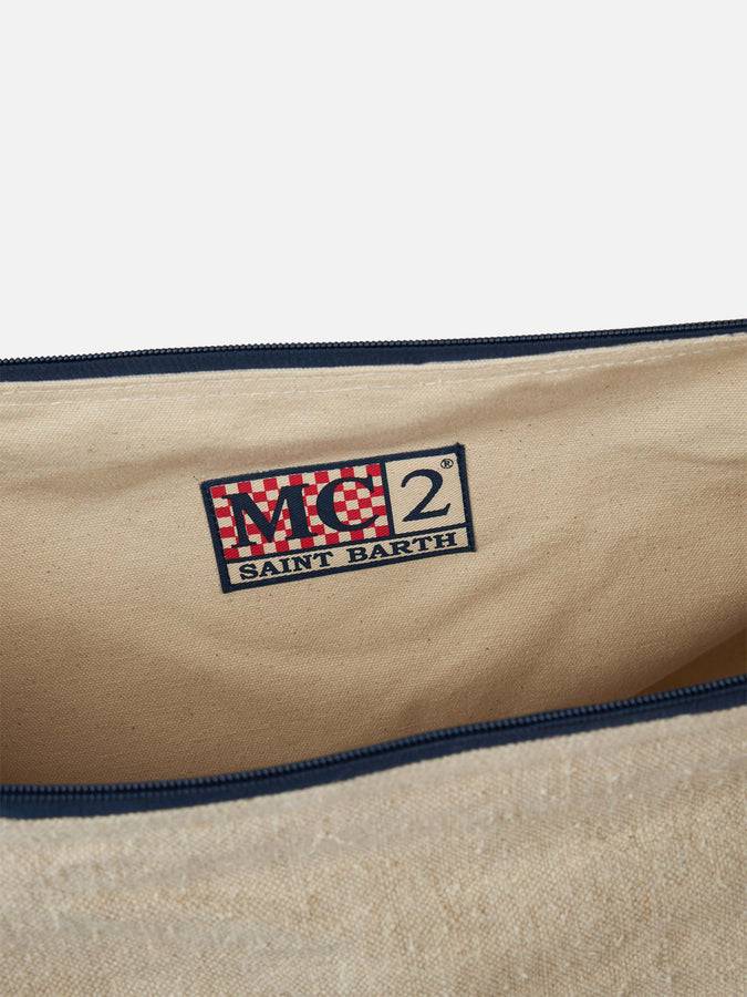 Mc2 Saint Barth Borsone da viaggio in lino naturale Jetleg Offerta migliore
