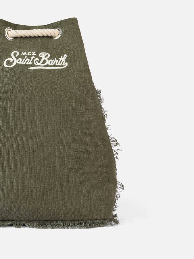 Mc2 Saint Barth Green boat linen backpack Nuovi prodotti