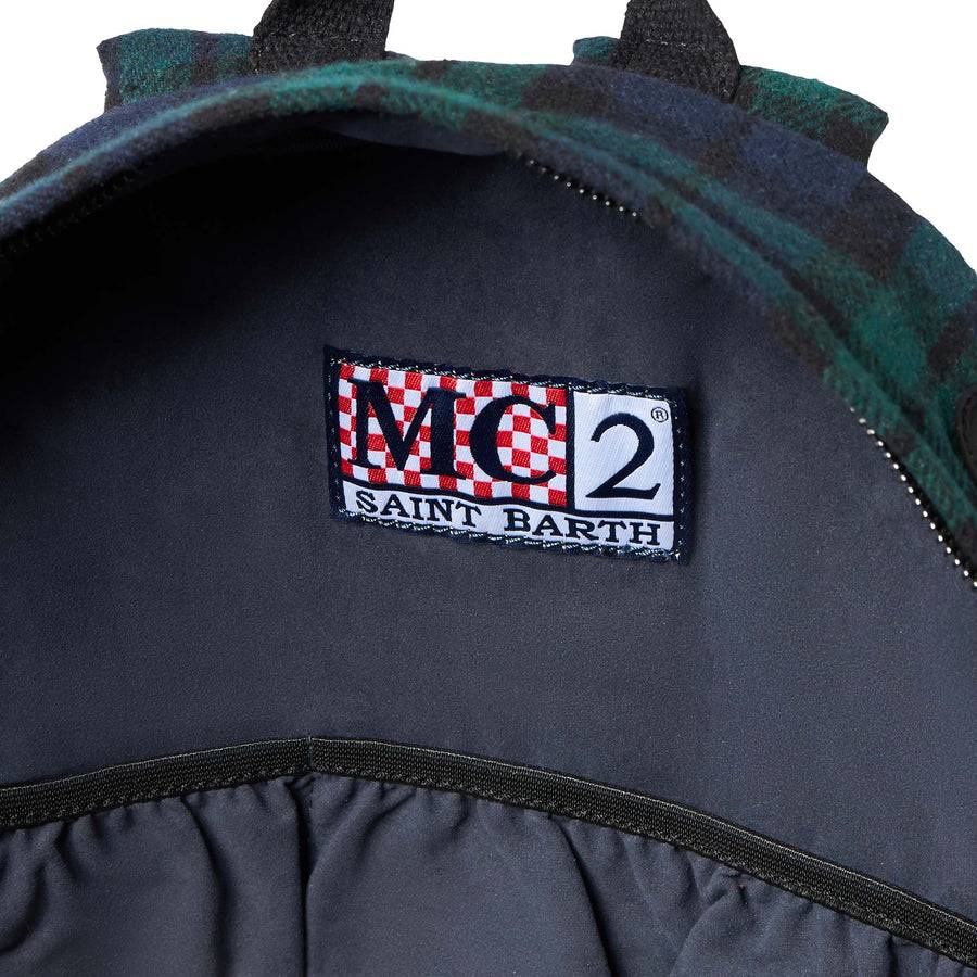Mc2 Saint Barth Zaino con stampa tartan Offerte speciali