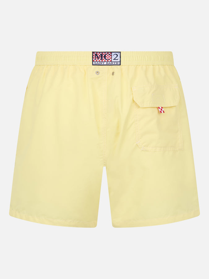 Mc2 Saint Barth Costume da bagno da uomo di media lunghezza Patmos di colore giallo pallido Fino al 65% di sconto