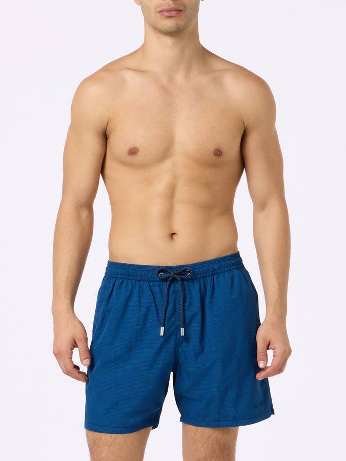 Mc2 Saint Barth Pantaloncino mare uomo in seersucker Patmos Only for today