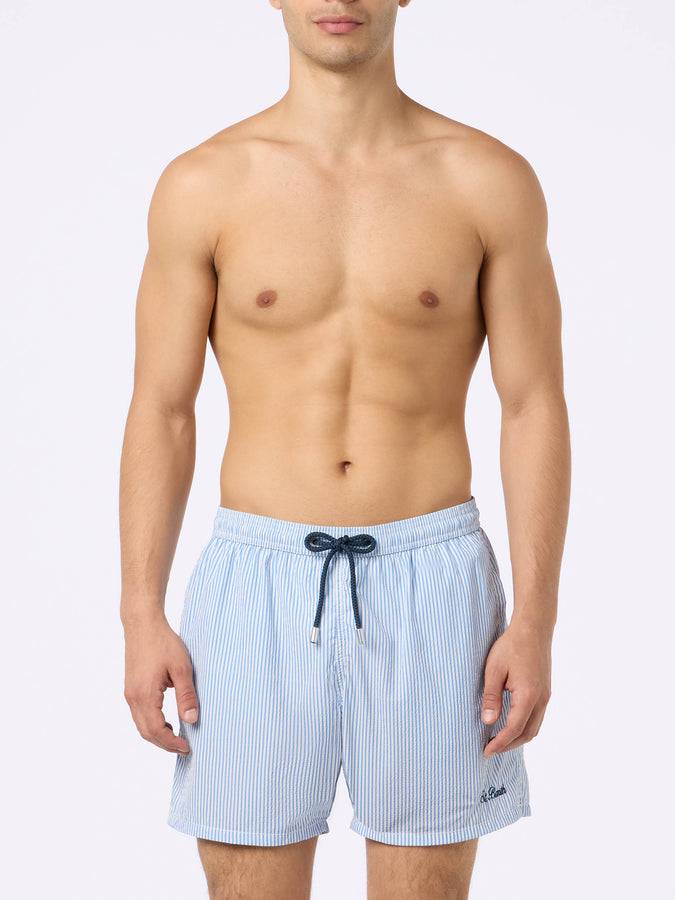 Mc2 Saint Barth Costume da bagno da uomo Patmos a righe in seersucker Discount Store per i nuovi prodotti