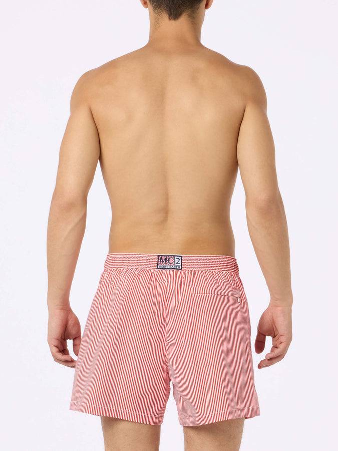 Mc2 Saint Barth Costume corto da uomo Master in seersucker Super sconto