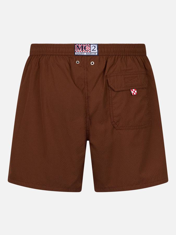 Mc2 Saint Barth Pantaloncino mare uomo in seersucker Patmos 50% di sconto con spedizione gratuita