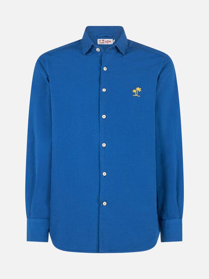Mc2 Saint Barth Camicia da uomo Pamplona in seersucker Duty-free