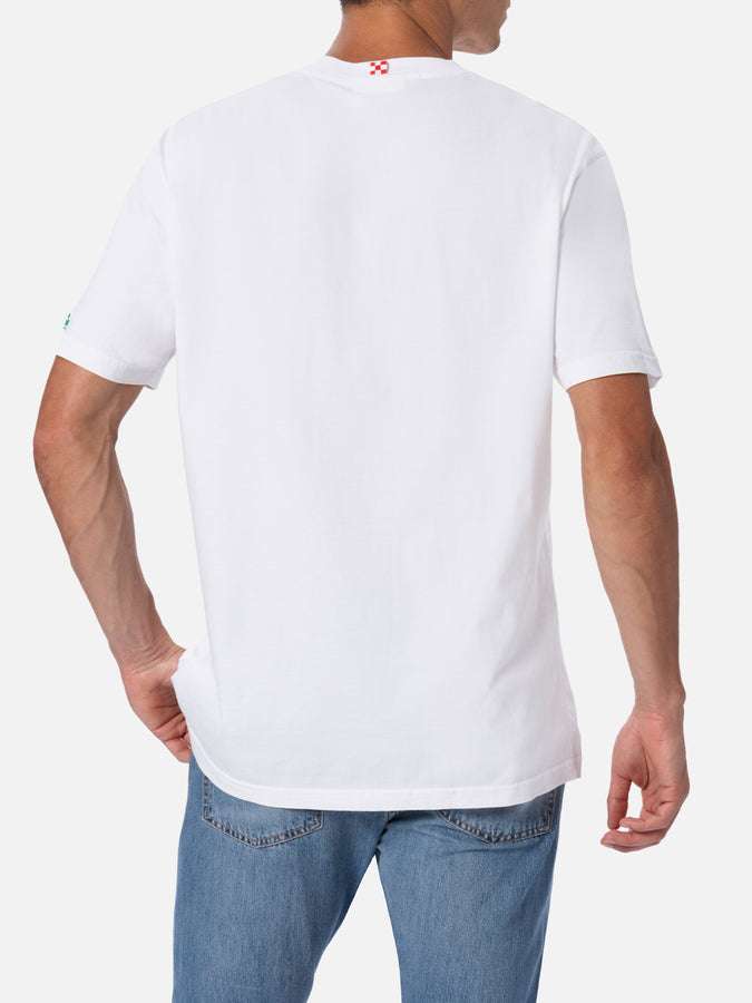 Mc2 Saint Barth T-shirt da uomo in cotone Austin con stampa orologio e ricamo Sconti questo mese