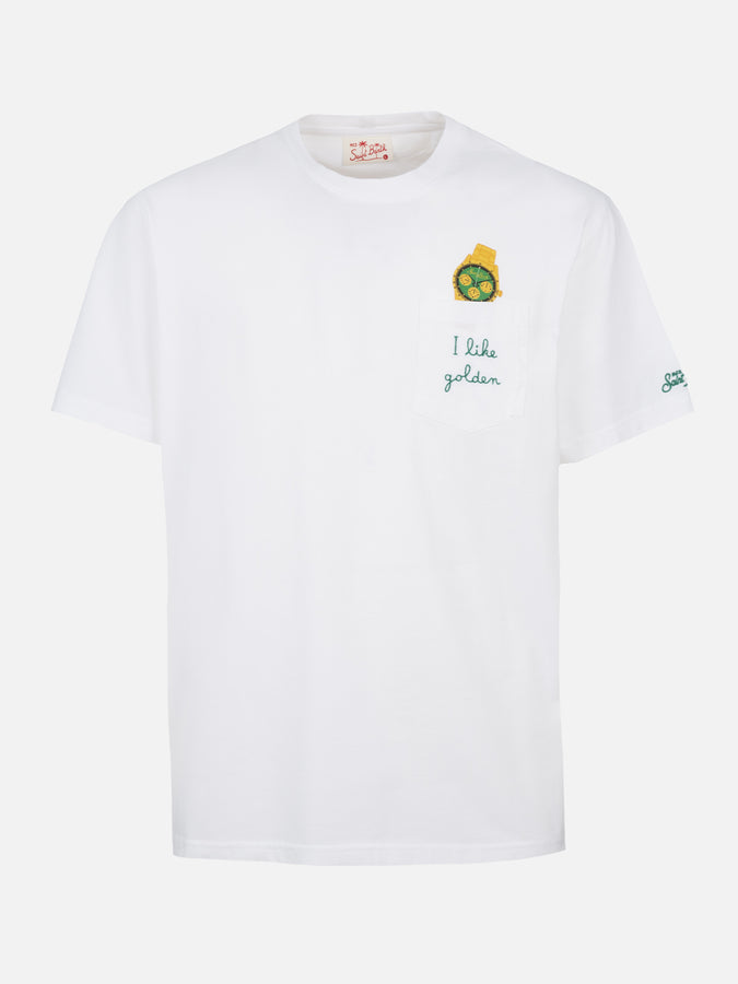Mc2 Saint Barth T-shirt da uomo in cotone Austin con stampa orologio e ricamo Sconti questo mese