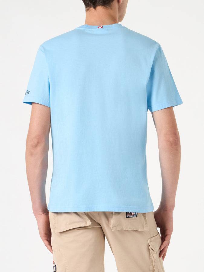 Mc2 Saint Barth T-shirt da uomo in cotone con stampa It's Gin o'clock Italia