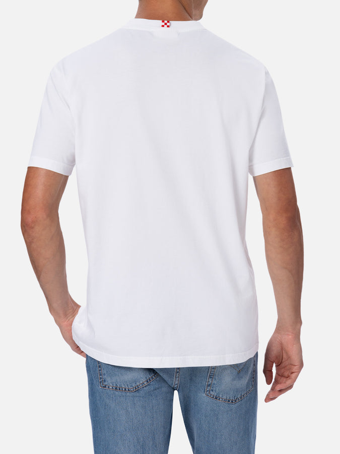 Mc2 Saint Barth T-shirt da uomo in cotone Austin con stampa orologio e ricamo Negozi Online