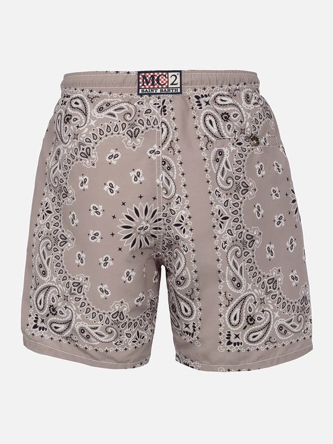 Mc2 Saint Barth Costume da bagno da uomo di media lunghezza bandana beige Caprese Shopping Online