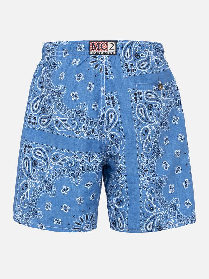 Mc2 Saint Barth Costume da bagno da uomo di media lunghezza bandana in denim Caprese Economico