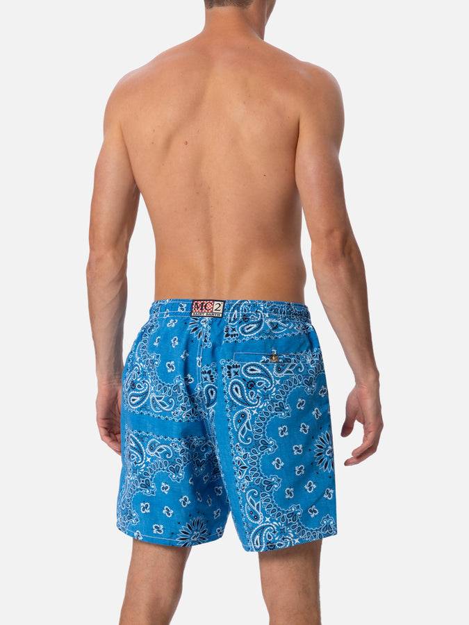 Mc2 Saint Barth Costume da bagno da uomo di media lunghezza bandana in denim Caprese Economico