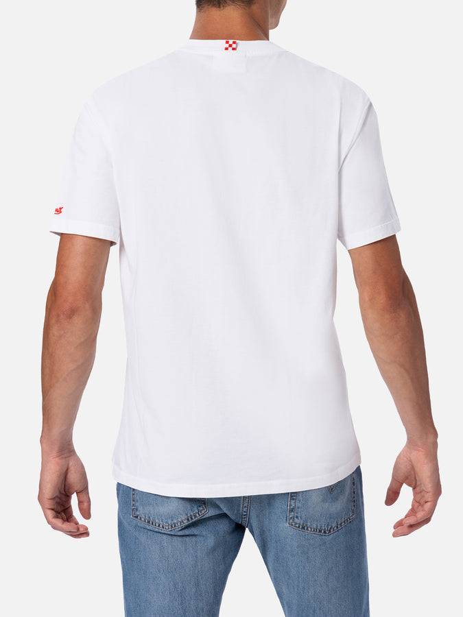 Mc2 Saint Barth T-shirt da uomo in cotone con stampa e ricamo Aperol spritz | EDIZIONE SPECIALE APEROL Vendita Calda