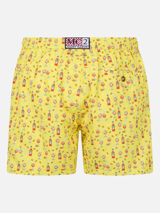 Mc2 Saint Barth Costume da bagno da uomo in tessuto leggero Lighting Micro Fantasy con stampa Aperol Spritz | EDIZIONE SPECIALE APEROL Vendita Economica