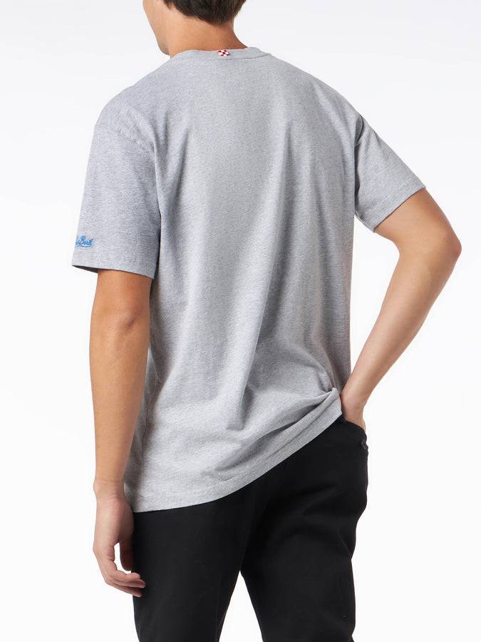 Mc2 Saint Barth T-shirt da uomo in cotone pesante con stampa Gin Tonic Negozio online di fabbrica