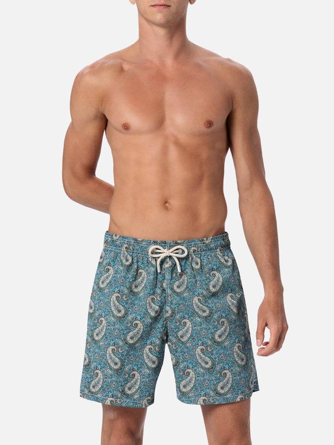 Mc2 Saint Barth Costume da bagno da uomo Gustavia di lunghezza media con stampa cashmere Black Friday
