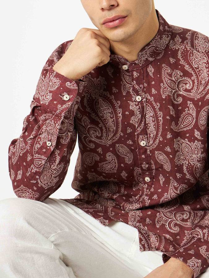 Mc2 Saint Barth Camicia da uomo con stampa paisley Cyber Monday