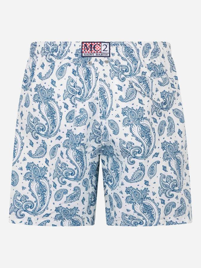 Mc2 Saint Barth Costume uomo in tessuto leggero Lighting con stampa paisley Offerta per la Festa della Mamma