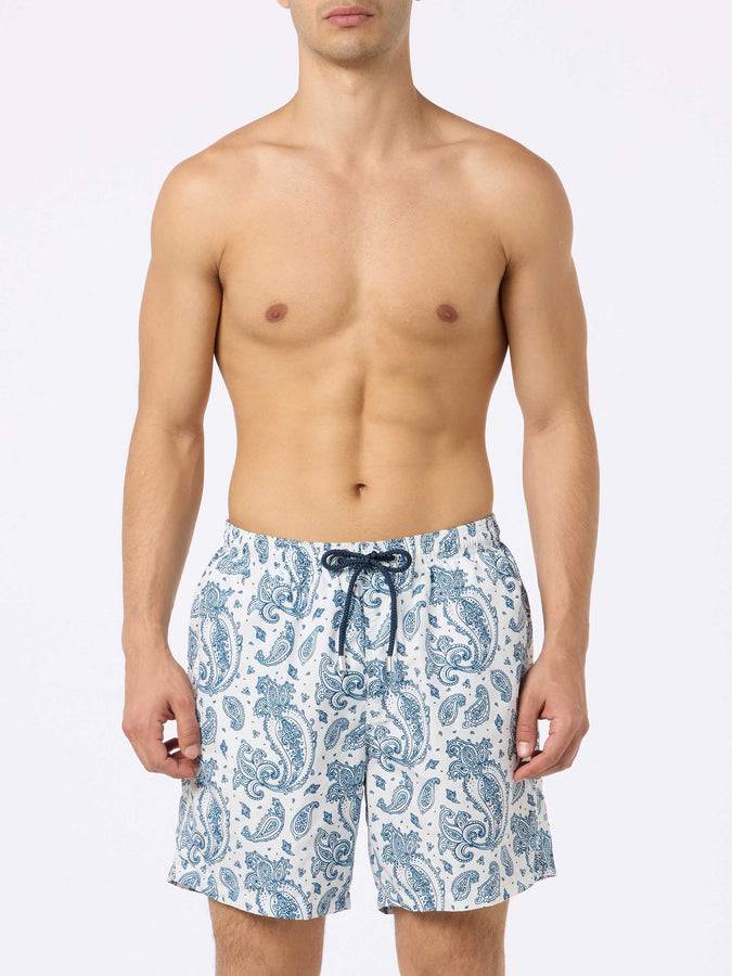 Mc2 Saint Barth Costume uomo in tessuto leggero Lighting con stampa paisley Offerta per la Festa della Mamma