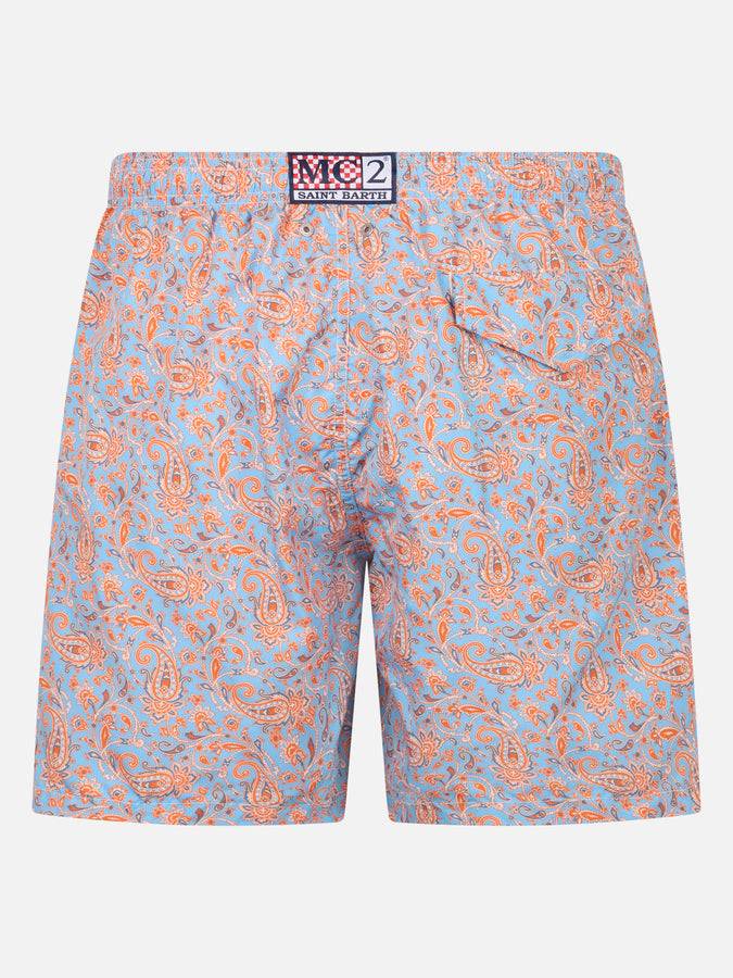 Mc2 Saint Barth Costume uomo in tessuto leggero Lighting con stampa paisley Offerta San Valentino