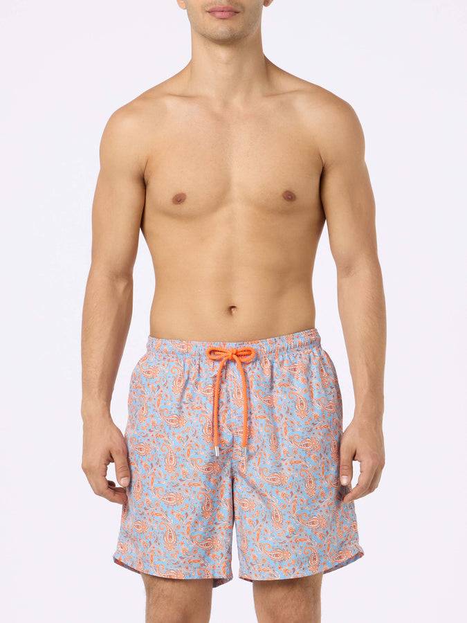 Mc2 Saint Barth Costume uomo in tessuto leggero Lighting con stampa paisley Offerta San Valentino