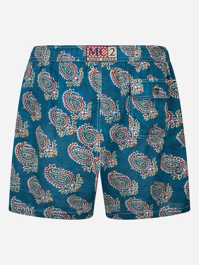 Mc2 Saint Barth Costume da bagno uomo media lunghezza Gustavia in lino Vendita calda