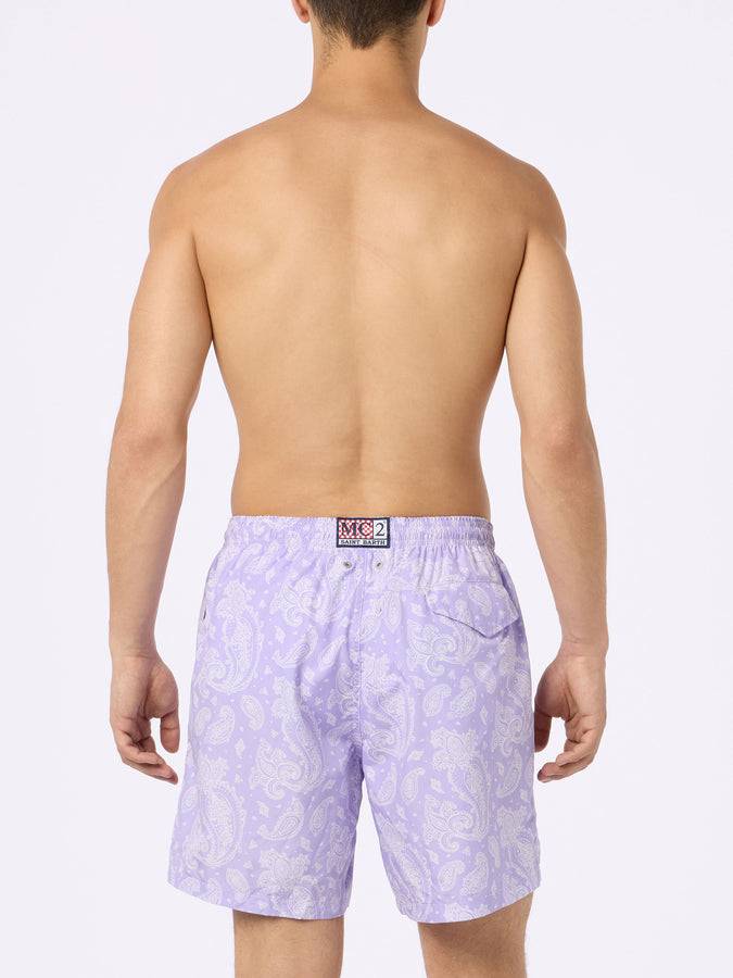 Mc2 Saint Barth Costume uomo in tessuto leggero Lighting con stampa paisley Latest fashion