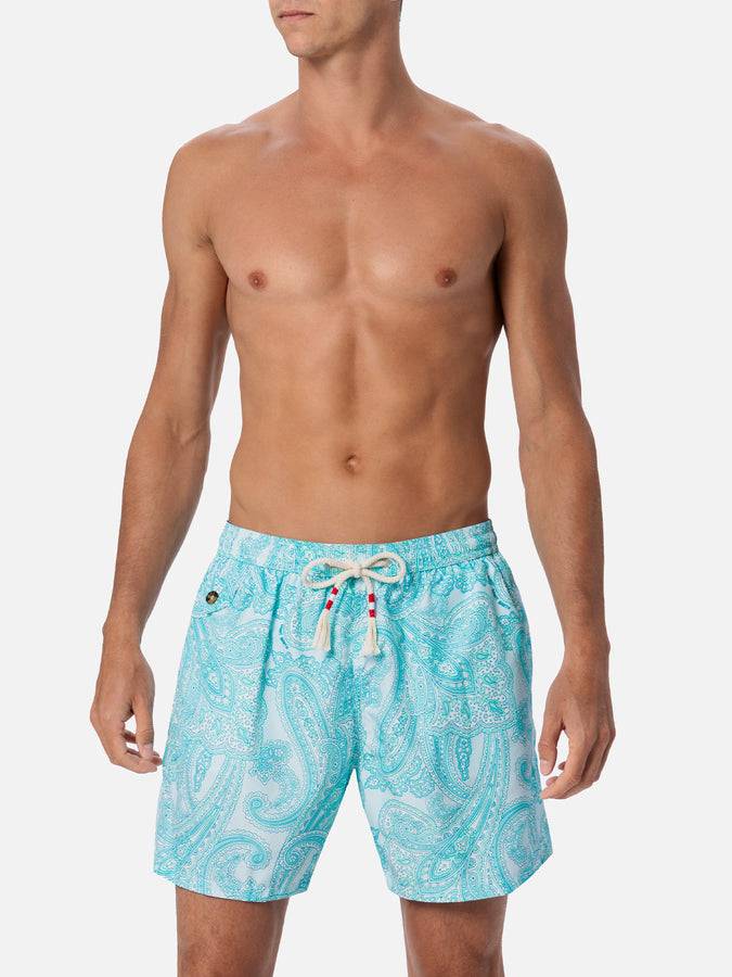 Mc2 Saint Barth Costume da uomo in tessuto leggero Lighting 70 con stampa paisley Offerta temporanea
