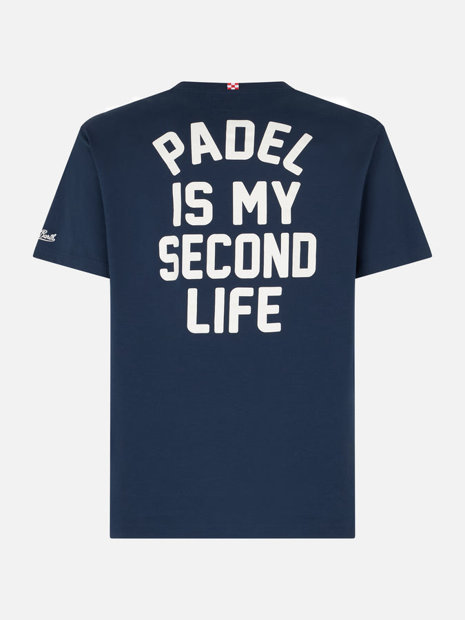 Mc2 Saint Barth T-shirt da uomo in cotone pesante con stampa Padel Liquidazione