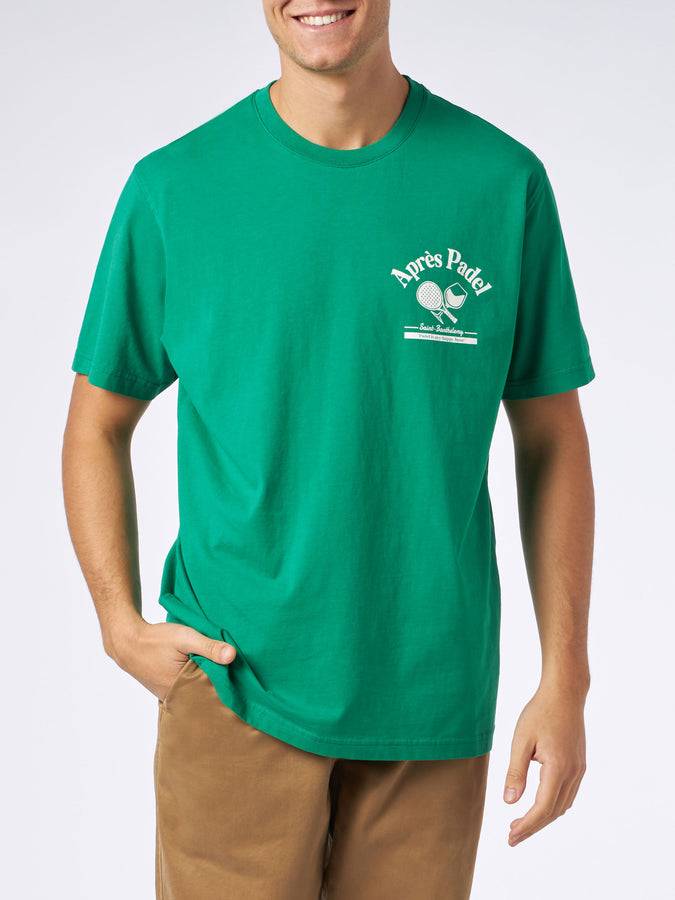 Mc2 Saint Barth T-shirt da uomo in cotone pesante con stampa padel ACQUISTA ORA