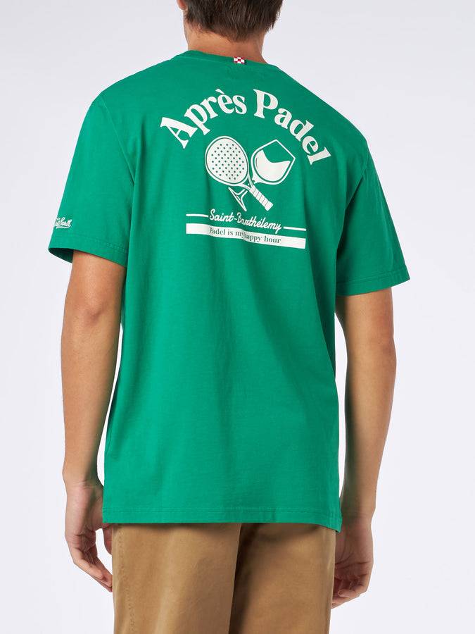 Mc2 Saint Barth T-shirt da uomo in cotone pesante con stampa padel ACQUISTA ORA