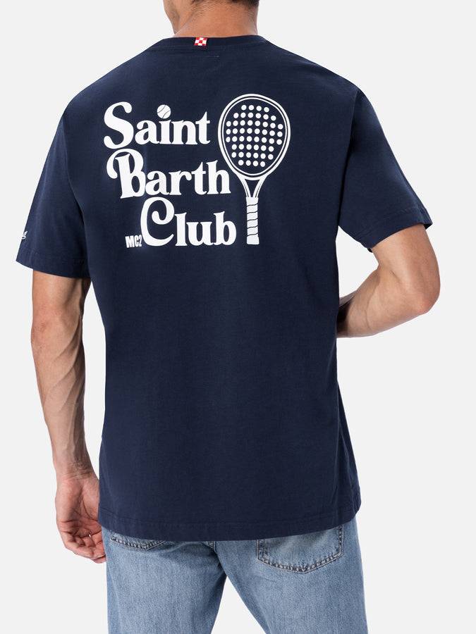 Mc2 Saint Barth T-shirt da uomo in cotone con stampa del club padel Saint Barth davanti e dietro Latest stili