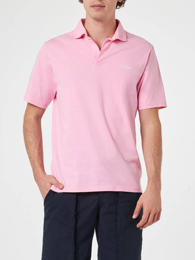Mc2 Saint Barth Polo da uomo in jersey di cotone rosa Brighton Fino al 65% di sconto