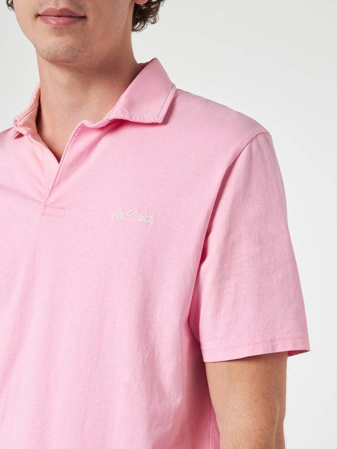 Mc2 Saint Barth Polo da uomo in jersey di cotone rosa Brighton Fino al 65% di sconto