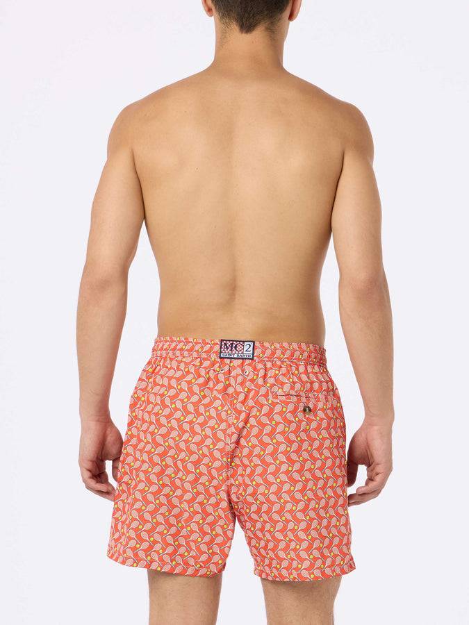 Mc2 Saint Barth Costume da bagno da uomo in tessuto leggero Lighting Micro Fantasy con stampa tennis Limitato a 3 giorni