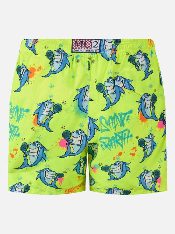 Mc2 Saint Barth Costume da bagno da uomo in tessuto leggero Lighting con stampa Cryptopuppets | EDIZIONE SPECIALE CRYPTOPUPPETS Esporta salva