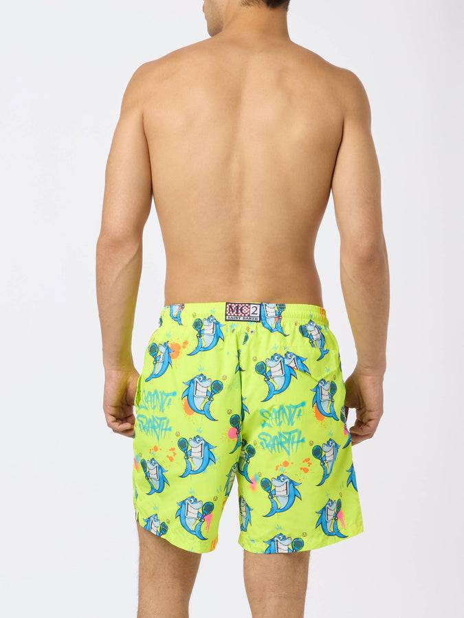 Mc2 Saint Barth Costume da bagno da uomo in tessuto leggero Lighting con stampa Cryptopuppets | EDIZIONE SPECIALE CRYPTOPUPPETS Esporta salva