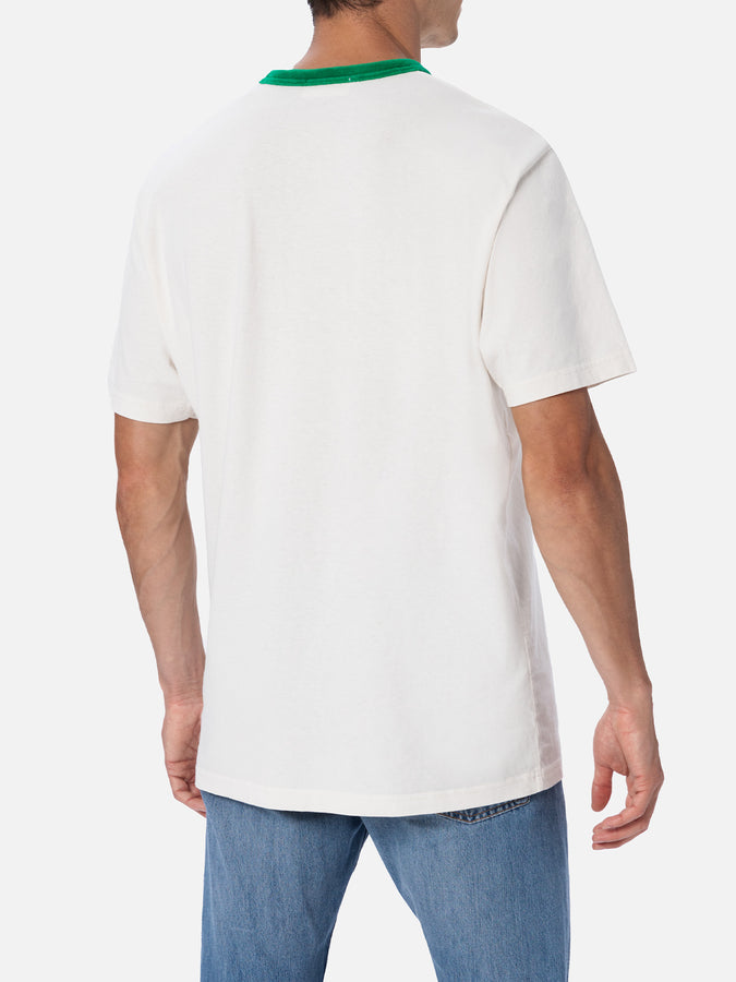 Mc2 Saint Barth T-shirt uomo bianca in cotone Dover con ricamo Australian | AUSTRALIAN BRAND SPECIAL EDITION 50% di sconto per tempo limitato