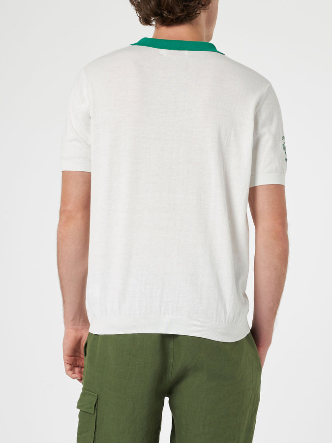 Mc2 Saint Barth Polo da uomo in maglia color panna Newcomb | AUSTRALIAN BRAND SPECIAL EDITION Sconti questo mese