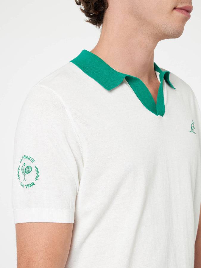 Mc2 Saint Barth Polo da uomo in maglia color panna Newcomb | AUSTRALIAN BRAND SPECIAL EDITION Sconti questo mese