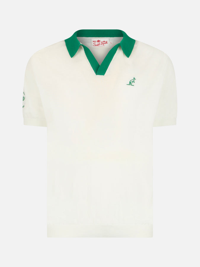 Mc2 Saint Barth Polo da uomo in maglia color panna Newcomb | AUSTRALIAN BRAND SPECIAL EDITION Sconti questo mese