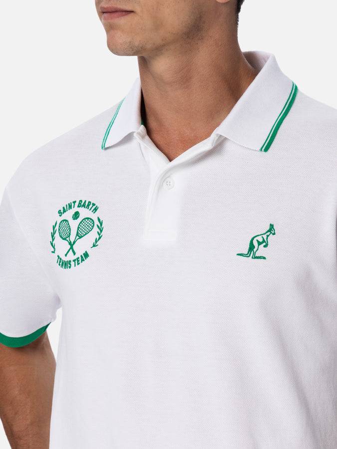 Mc2 Saint Barth Polo uomo in piquet di cotone bianco Beverly Hills | AUSTRALIAN BRAND SPECIAL EDITION 2025