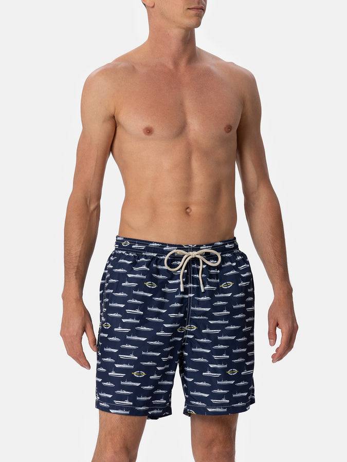 Mc2 Saint Barth Costume uomo in tessuto leggero Lighting con stampa Magnum Marine |MAGNUM MARINE SPECIAL EDITION Presa