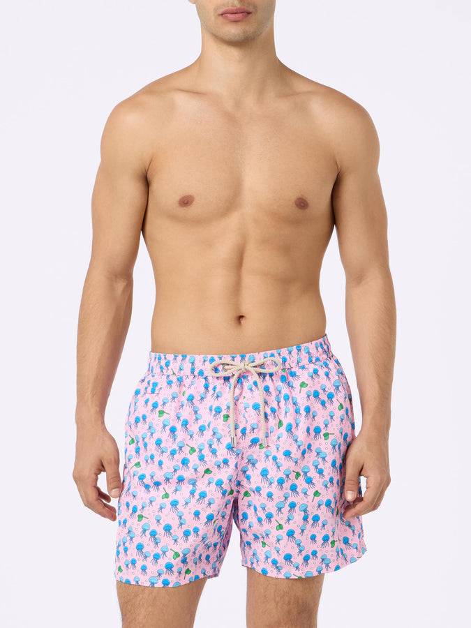 Mc2 Saint Barth Costume uomo in tessuto leggero Lighting Micro Fantasy con stampa meduse Saldi