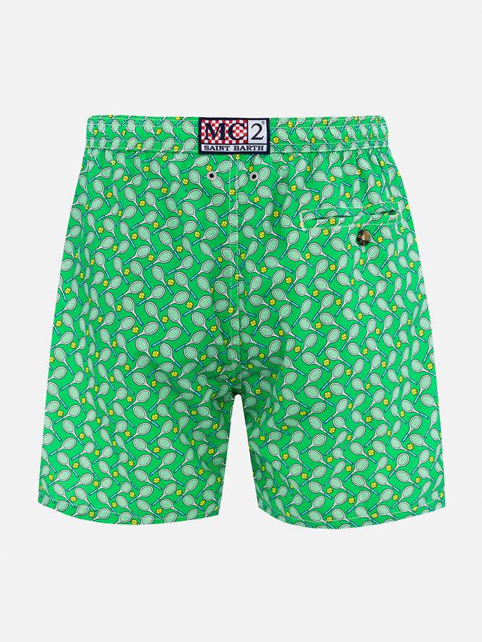 Mc2 Saint Barth Costume da bagno da uomo in tessuto leggero Lighting Micro Fantasy con stampa tennis Saldi Di Fabbrica
