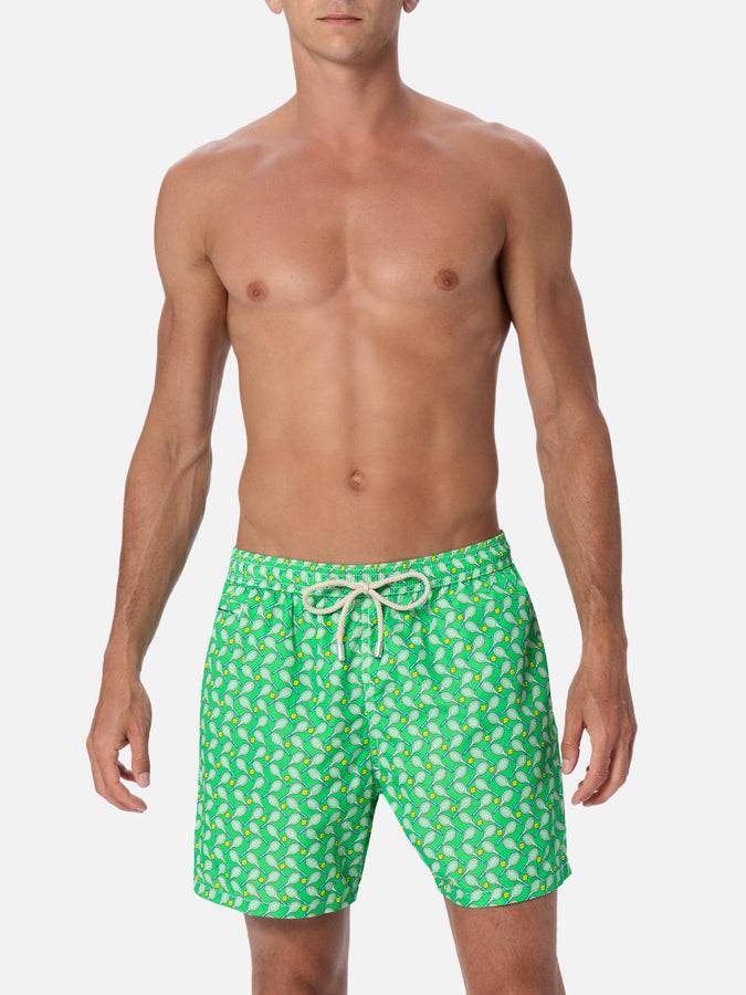 Mc2 Saint Barth Costume da bagno da uomo in tessuto leggero Lighting Micro Fantasy con stampa tennis Saldi Di Fabbrica