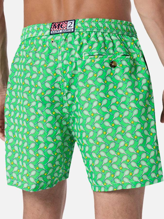 Mc2 Saint Barth Costume da bagno da uomo in tessuto leggero Lighting Micro Fantasy con stampa tennis Saldi Di Fabbrica