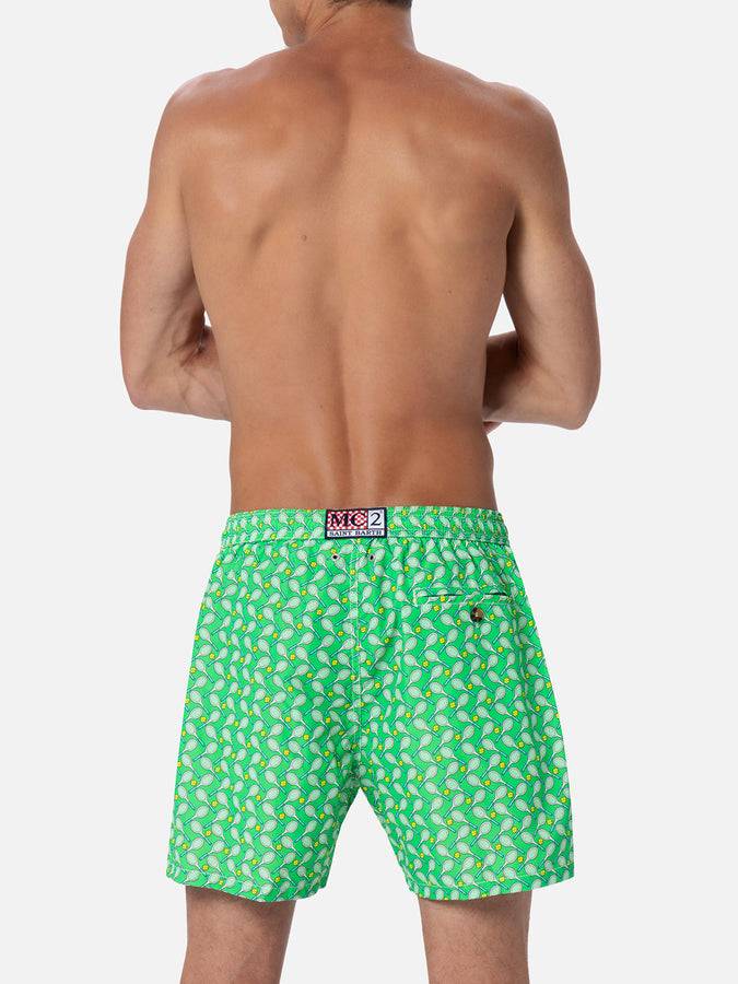 Mc2 Saint Barth Costume da bagno da uomo in tessuto leggero Lighting Micro Fantasy con stampa tennis Saldi Di Fabbrica